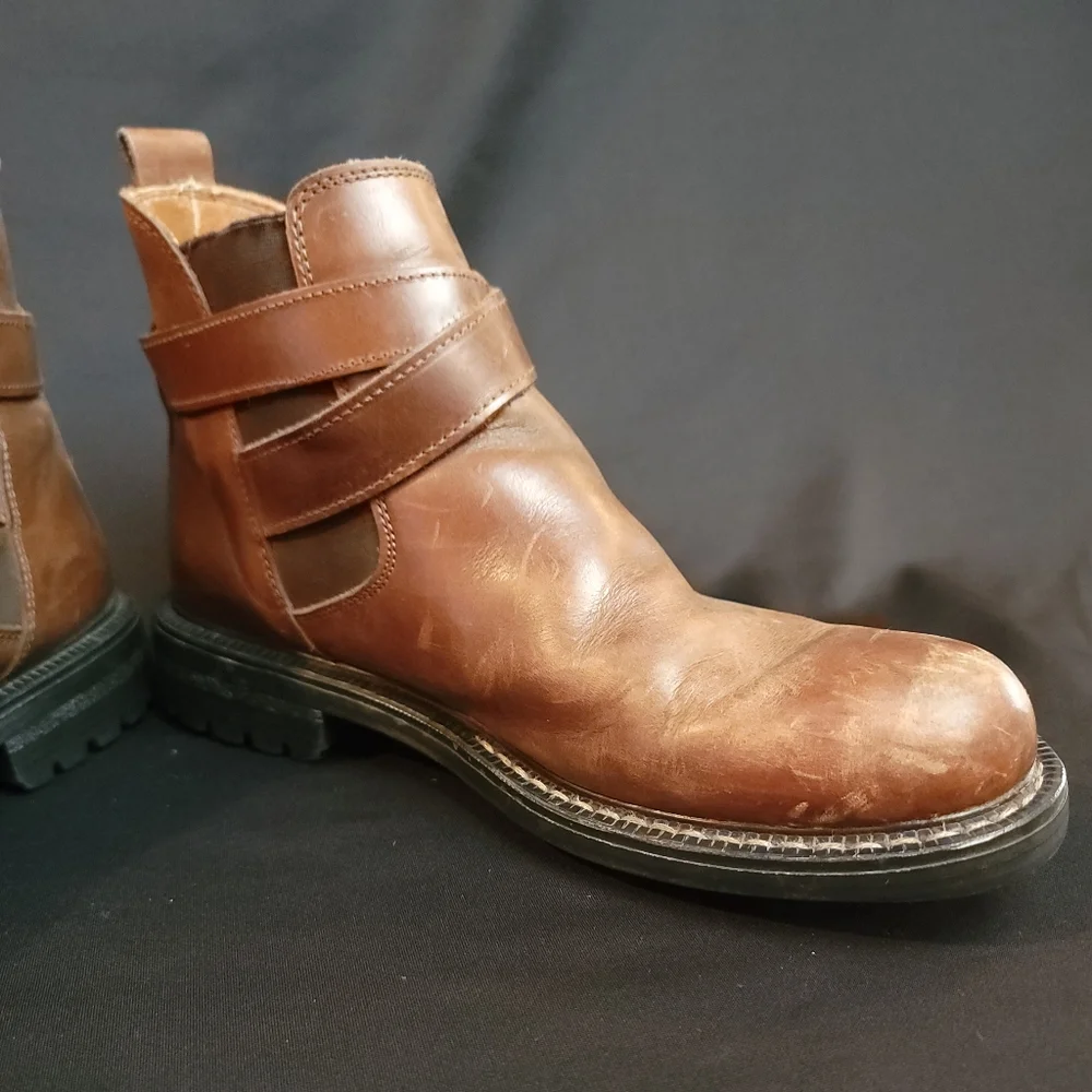EAGLE‎ MOUNTAIN Brown Leather High Top Pull On Boots 10